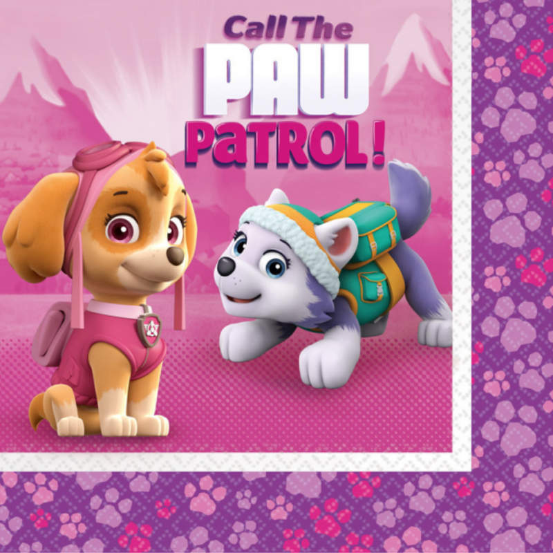 Servietten Paw Patrol Girls, 20 Stk.