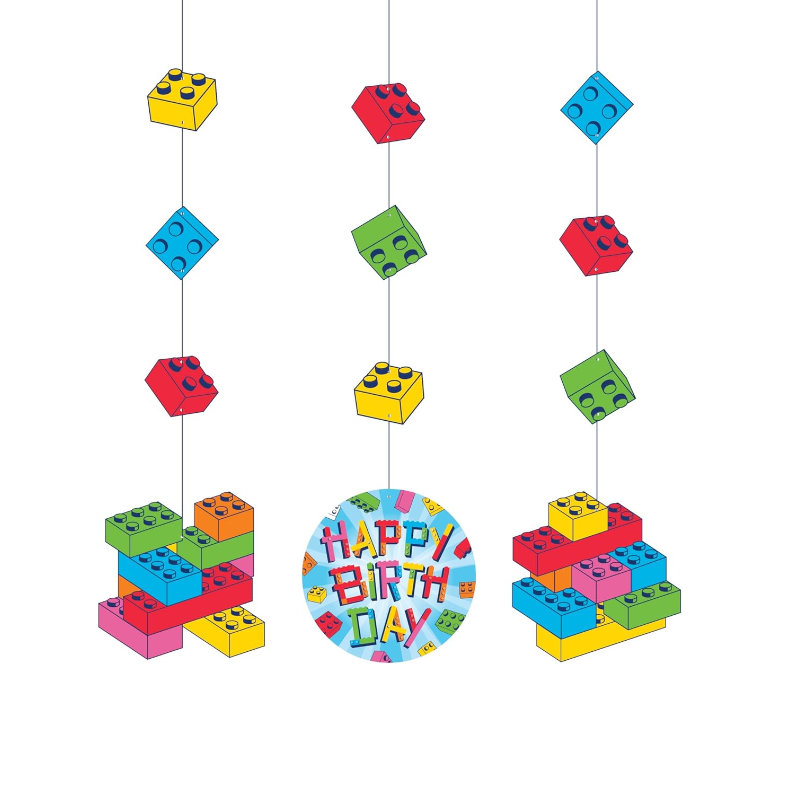 Kindergeburtstag-Hangedekoration-Block-Party