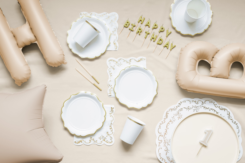 party, tableware, balloons, birthday, plates
