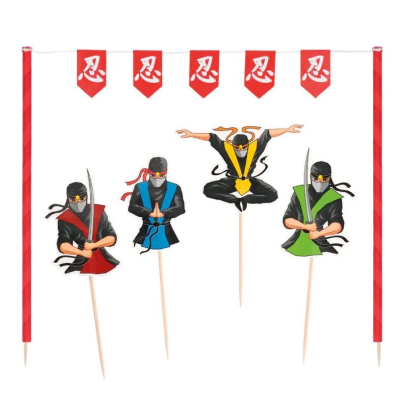 Kindergeburtstag-Cake-Topper-Ninja-1