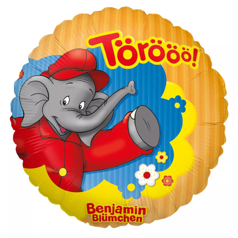 Ballon rond en plastique Benjamin l'éléphant