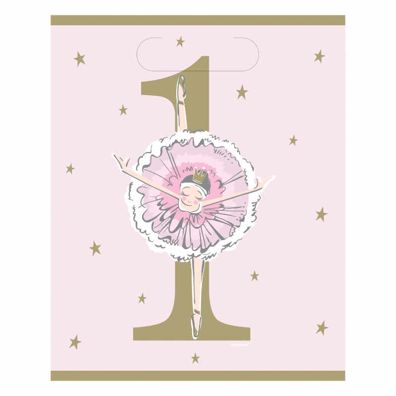 Partytüten 1. Geburtstag Ballerina, 8 Stk.