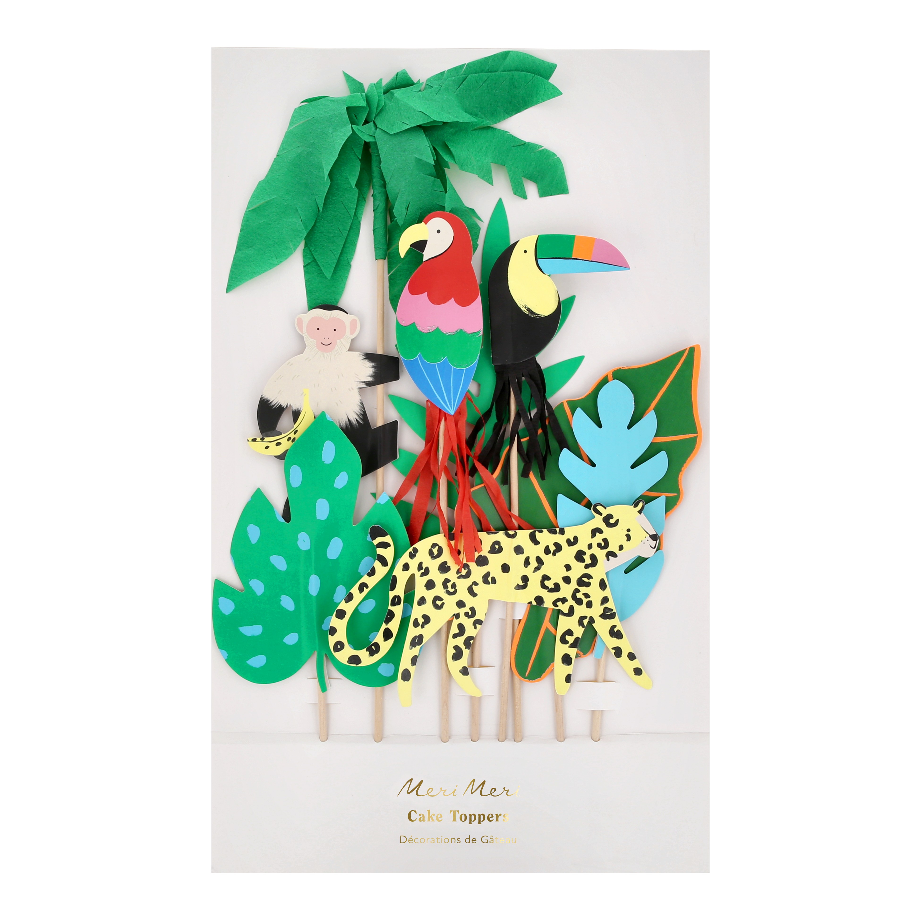 Papierdeko, Tiermotive, Tropenmotiv, Flamingo, Leopardendeko