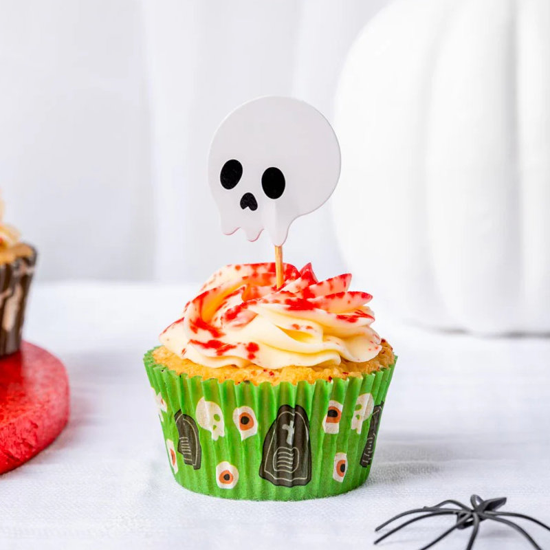 Kindergeburtstag-MUffinformchen-Cupcake-Topper-Halloween-Frankenstein-2