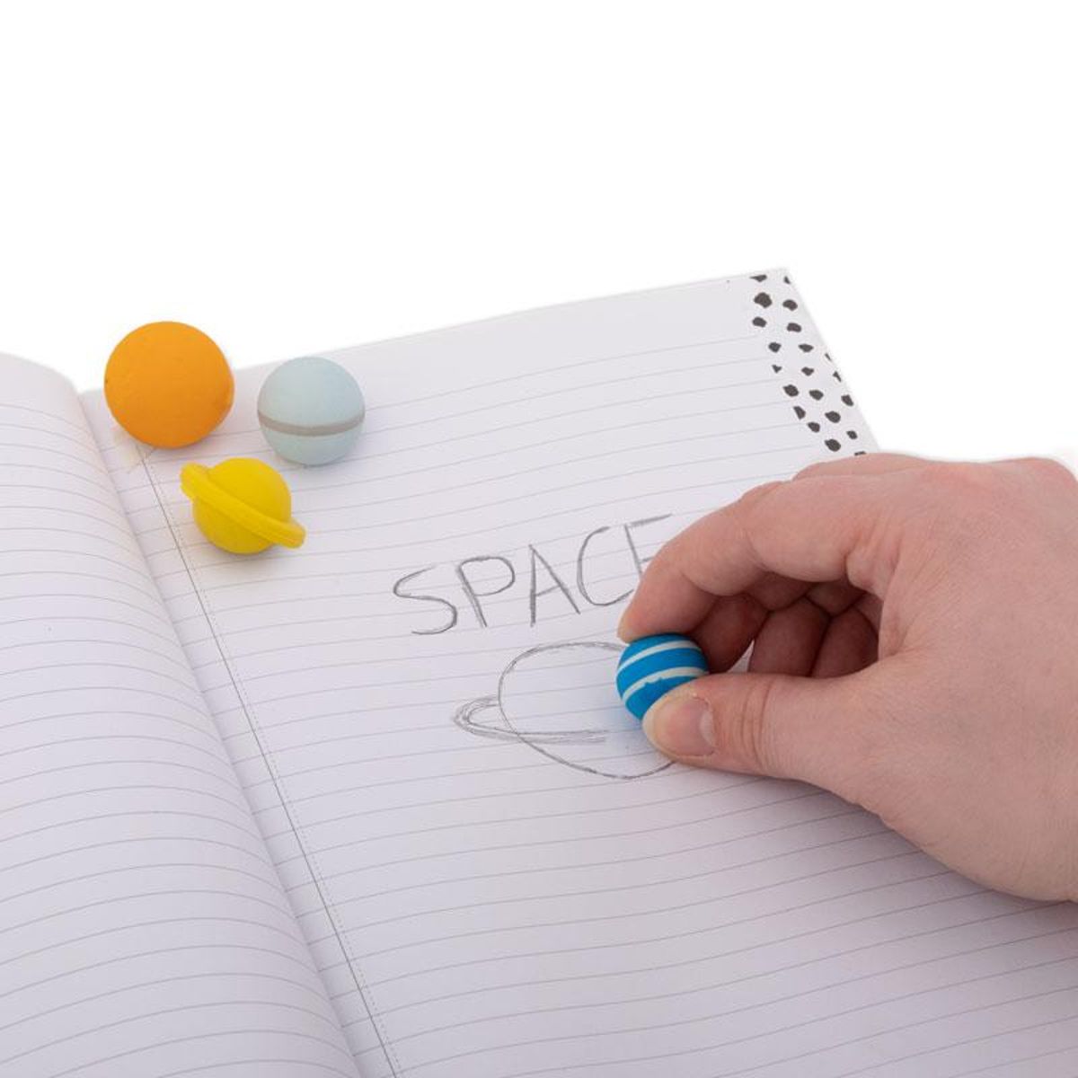 Einhorn, Pebbles, Spaceship, Planet, Notizbuch