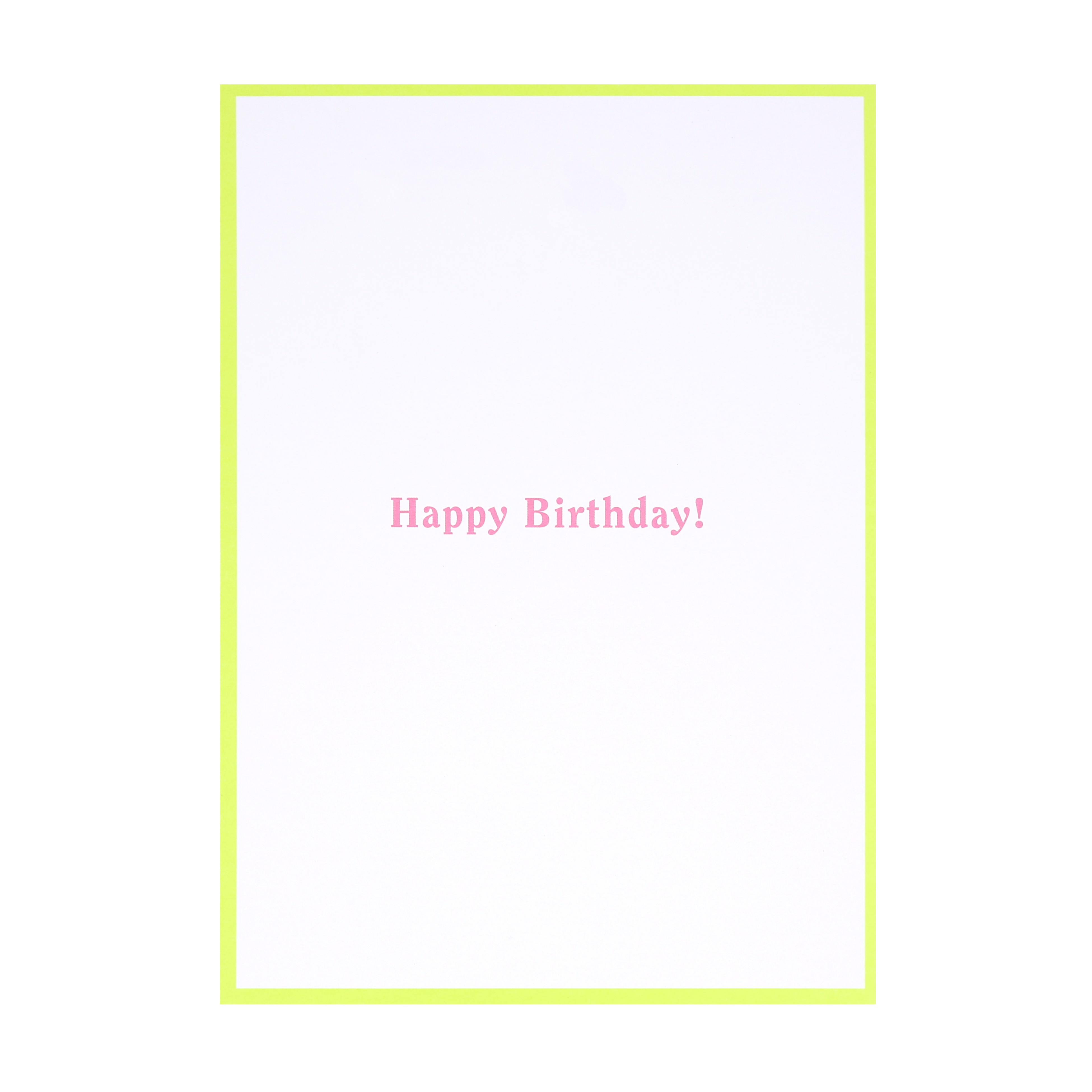 Grußkarte, Geburtstag, Karte, Pinkfarbene Schrift, Neonrand