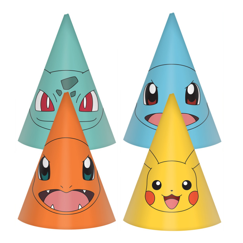 Kindergeburtstag-Partyhuten-Pokemon