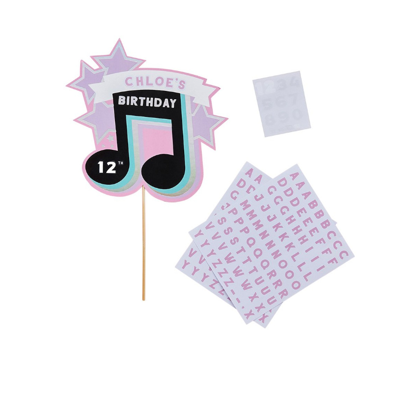 Cake Topper Birthday Beats personalisierbar