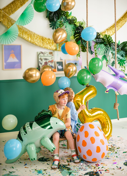 Kindergeburtstag, Dekoration, Ballons, Dinosaurier-Spielzeug, Luftballon