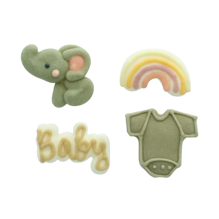 Elefant, Regenbogen, Baby, Body, Zuckerguss Art