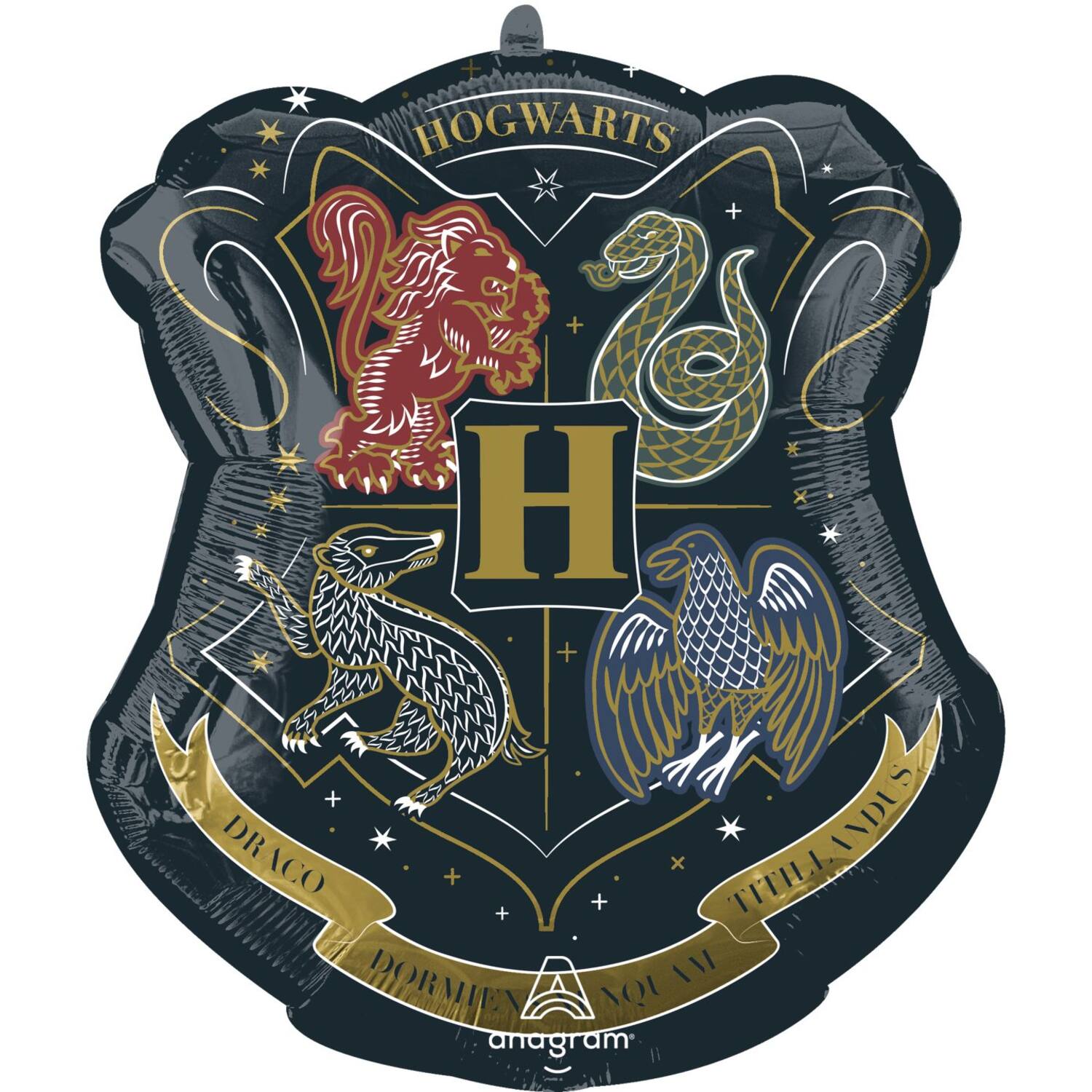 Hogwarts, Haus-Wappen, Schlange, Löwe, Sterne