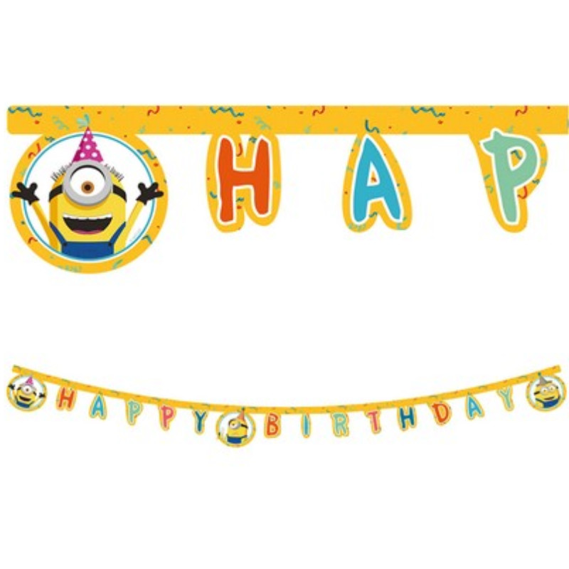 Kindergeburtstag-Girlande-Happy-Birthday-Minions