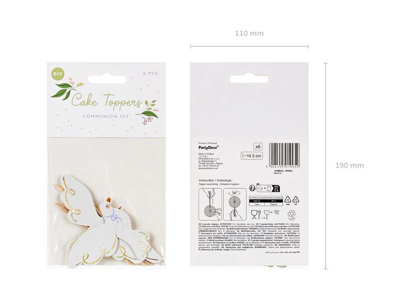 Deko, Tortenaufleger, Kristallprinzessin, DIY-Set, Blumenmotiv