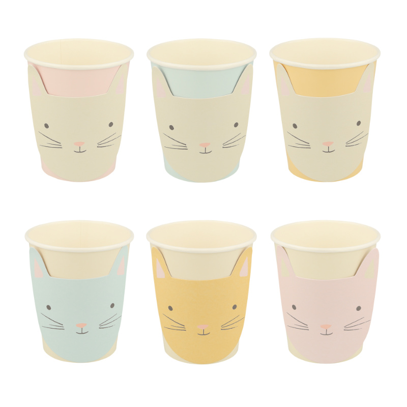Becher Meri Meri Katzen, 8 Stk.