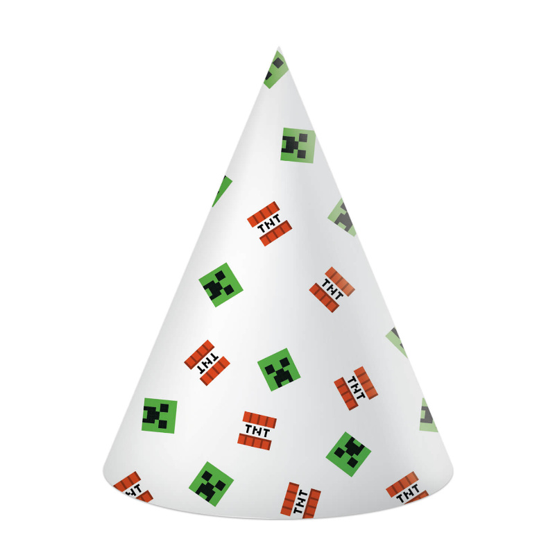 Chapeaux de fête Minecraft, 6 pcs.