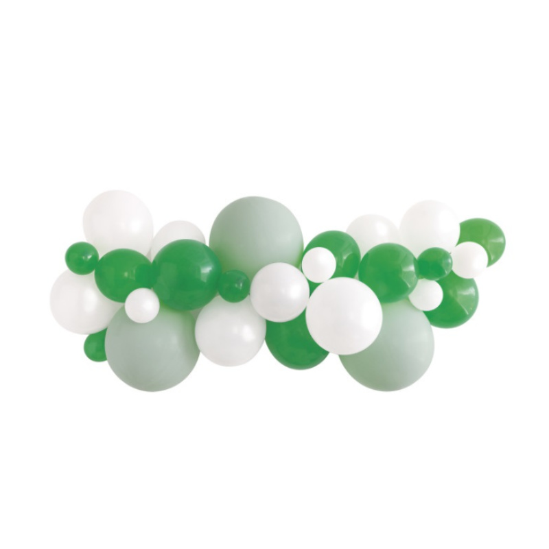 Kindergeburtstag-Ballonbogen_Weiss_Gruen