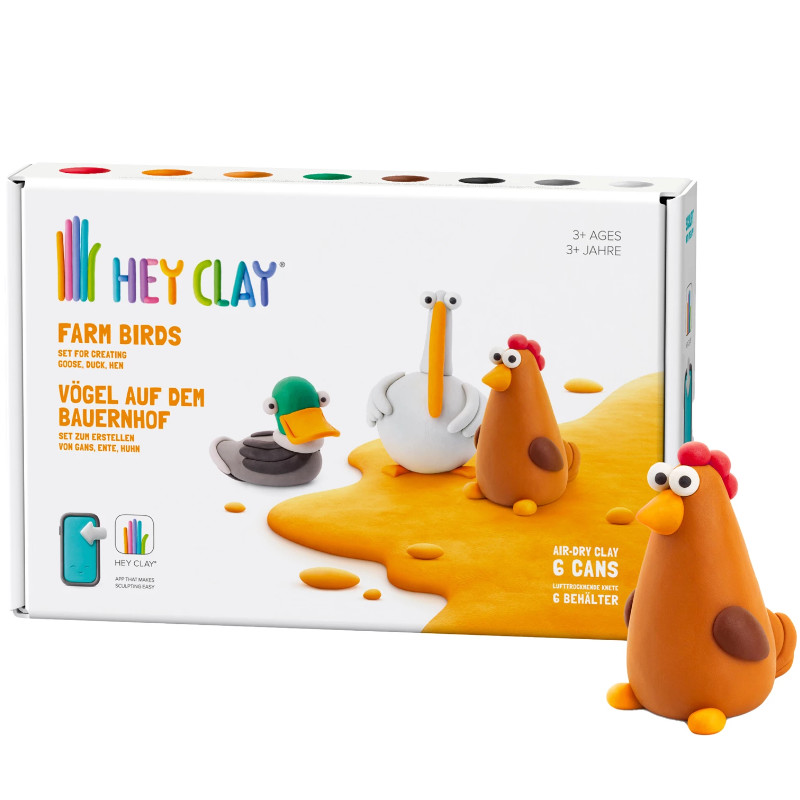 Kindergeburtstag-Hey-Clay-Bauernhof-Vogel