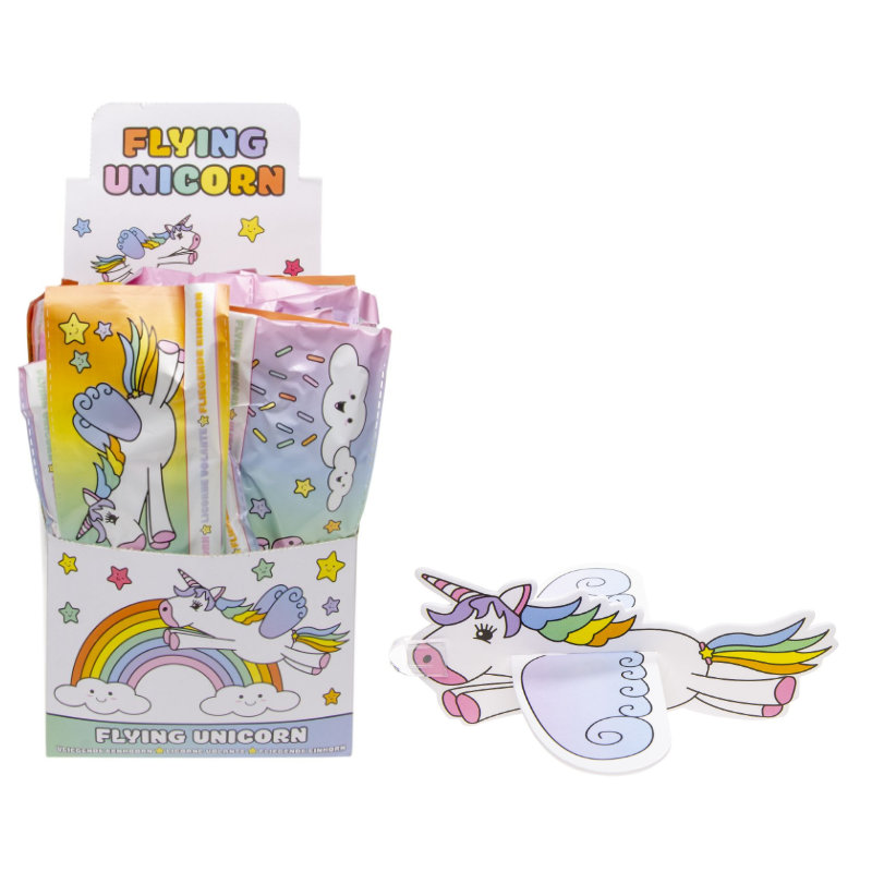 Kindergeburtstag-Styroporflieger-Einhorn