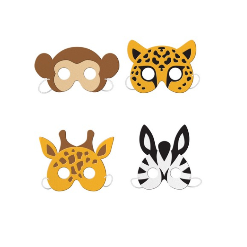 Kindergeburtstag-Masken-Wild-Animals