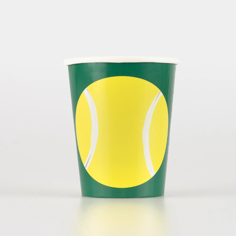 Partybecher Meri Meri Tennis, 8 Stk.