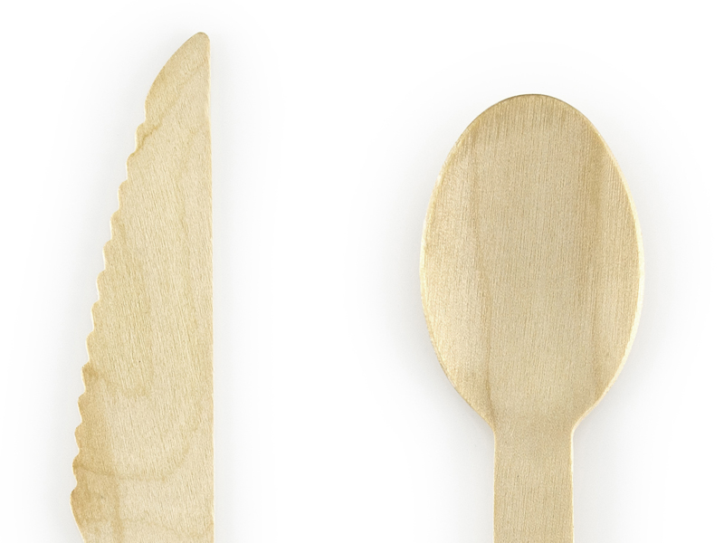 Holzlöffel, Kochlöffel, Holzbesteck, Gabel, Löffel aus Holz