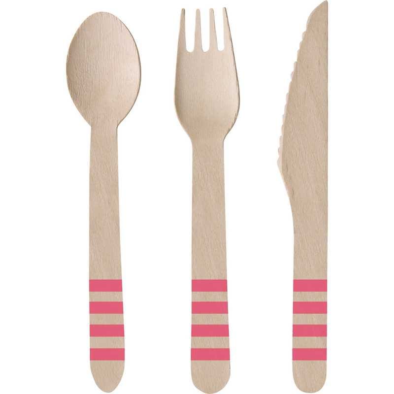 Holzbesteck Sommer Pink, 24 tlg.
- Partybesteck - Tischedeko Kindergeburtstag - Deko Kinderparty - junior-partyshop.ch