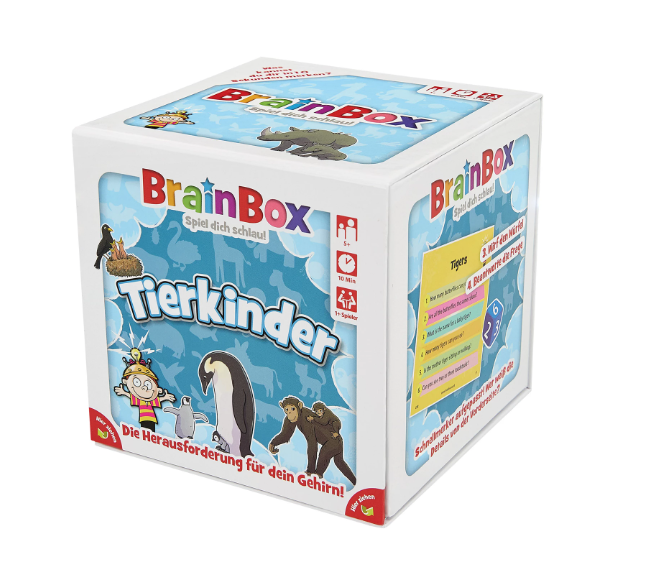 Tierkinder, BrainBox, Spielzeug, Gedächtnisspiel, Kartonbox