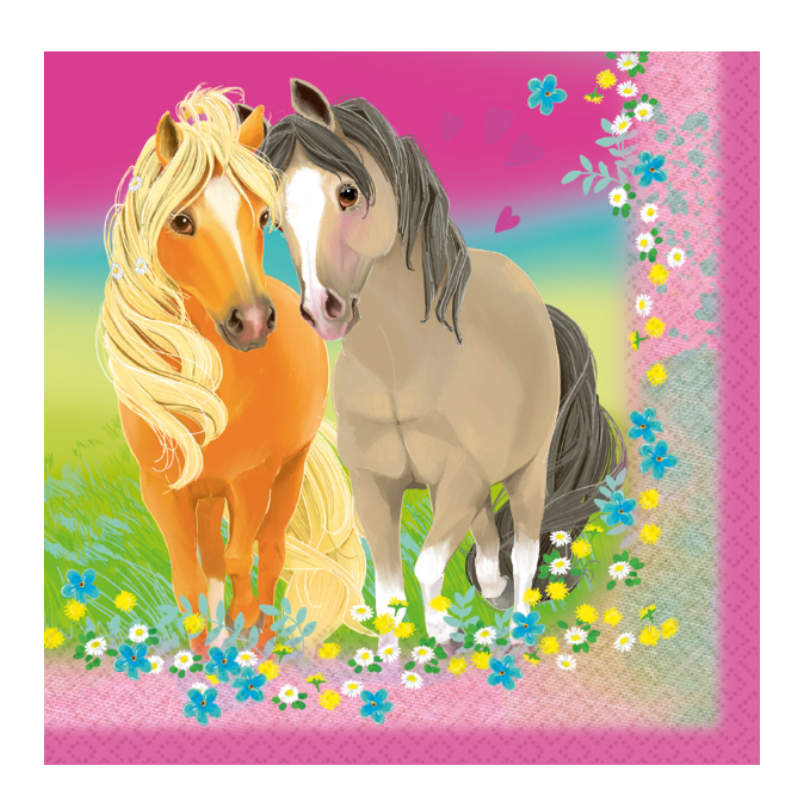 Servietten Pony Party, 20 Stk.