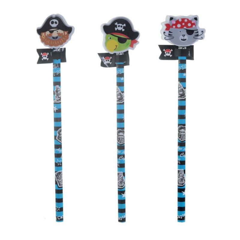 Bleistift mit Radierer Aye Aye Captain Piraten