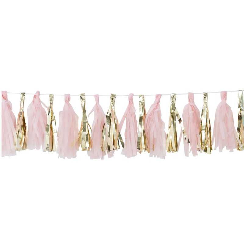 Kindergeburtstag-Tassel_Girlande_Vintage_Gold_Pink_1