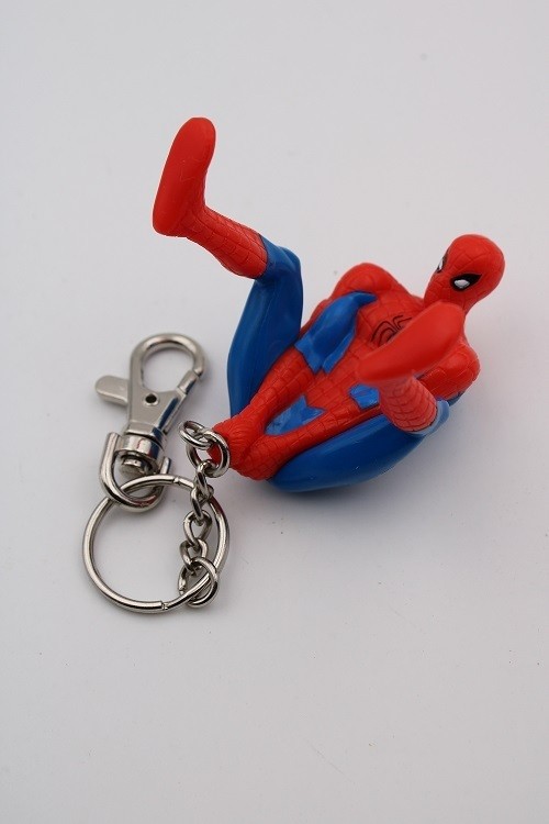 Spiderman, Schlüsselanhänger, Gummi Charm, rot/blau, Comicfigur