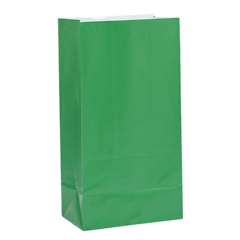 Sacs de fête vert, 12 pcs.