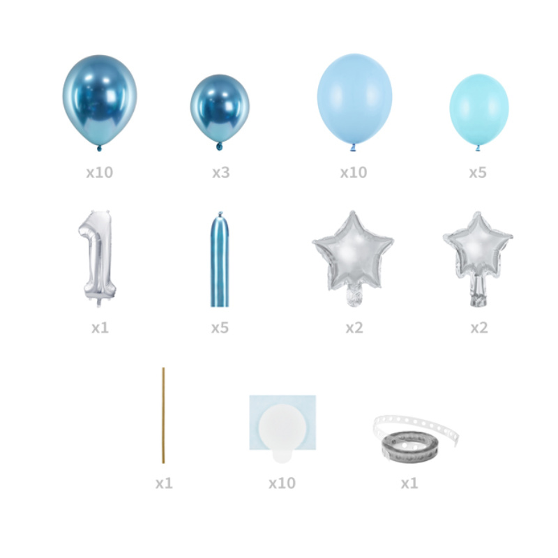 Kindergeburtstag-Ballonbogen_blau_Zahl_1_1