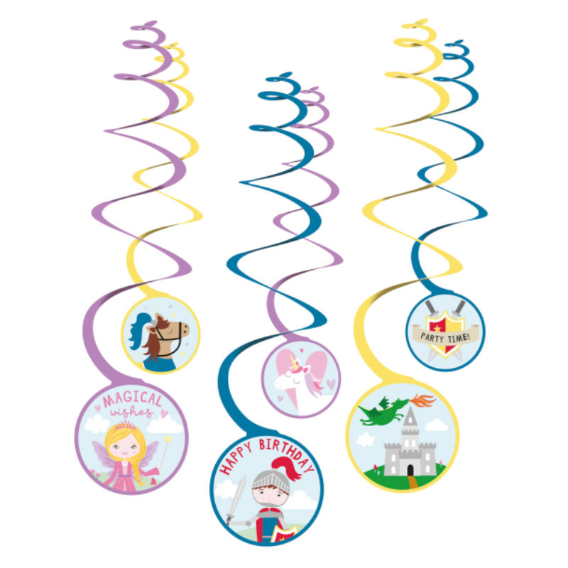 Kindergeburtstag-Hangedekoration-Ritter-Prinzessin