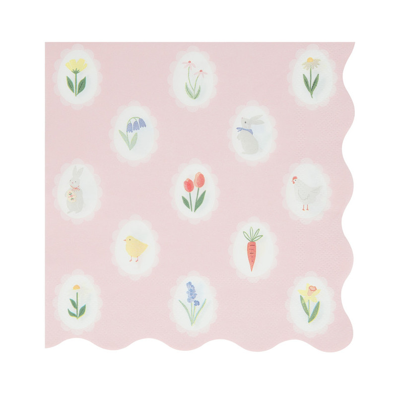 Kindergeburtstag-Servietten-Meri-Meri-Ostern-Rosa