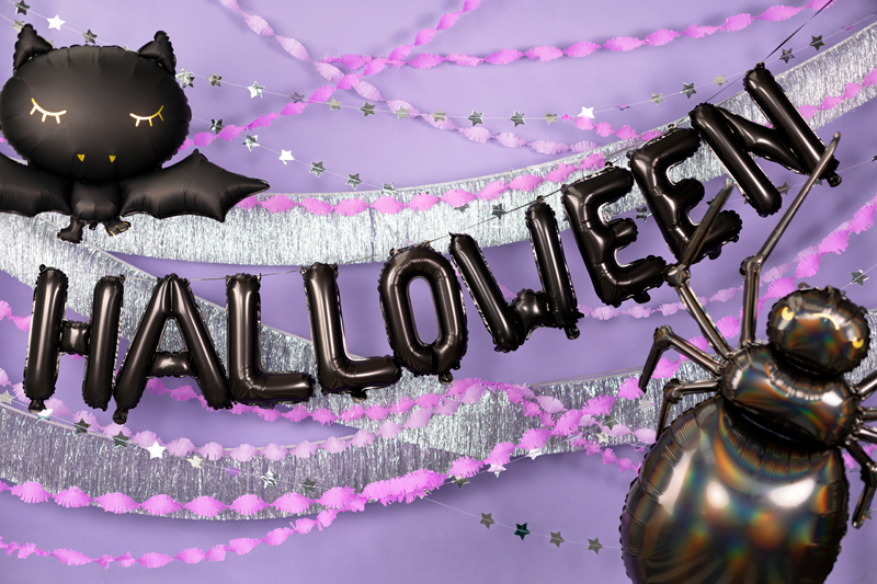Halloween, Ballons, Buchstabenbanner, Spinnenballon, Nacht Dekoration