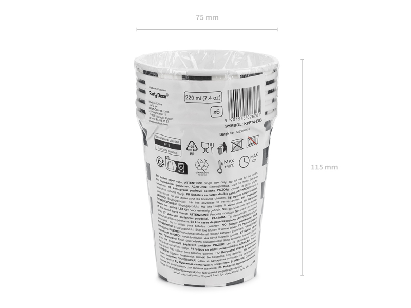 Pappbecher, Einwegbecher, Becher 220 ml, Papierbecher, Barista-Becher