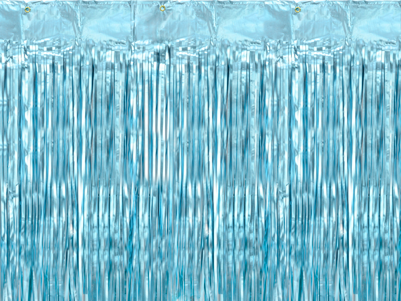 Tinsel, Fiesta fringe, Shimmering fringe, Blue foil, Party decor