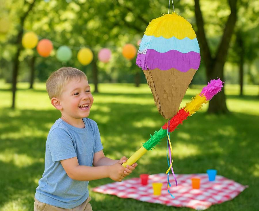 piñata, piñata, party, outdoor, child
