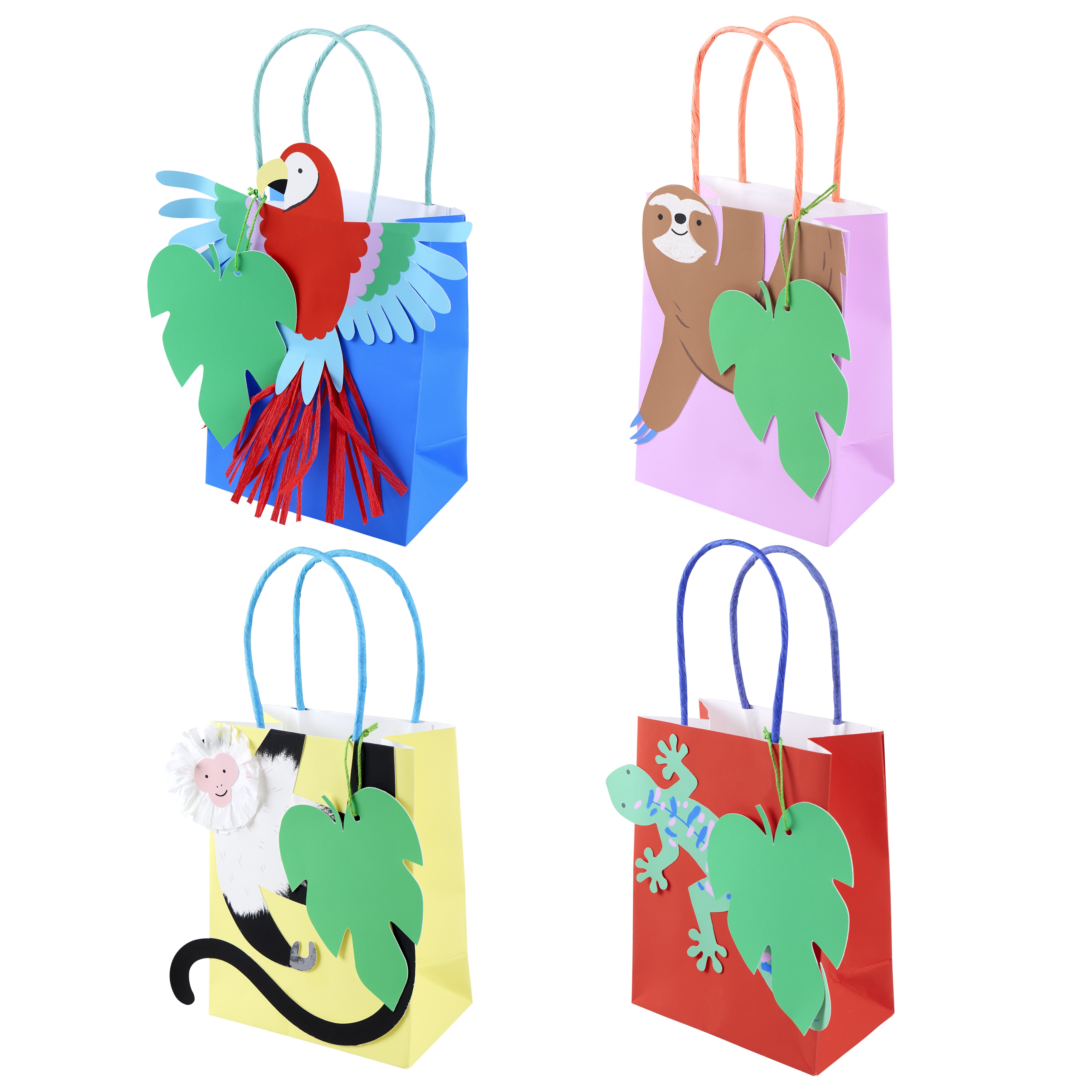 Reisebeutel, Papiertragetasche, Papierbeutel, Tiermotiv, Papierdeko