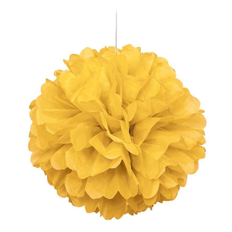 Pompon gelb 40cm, 1 Stk