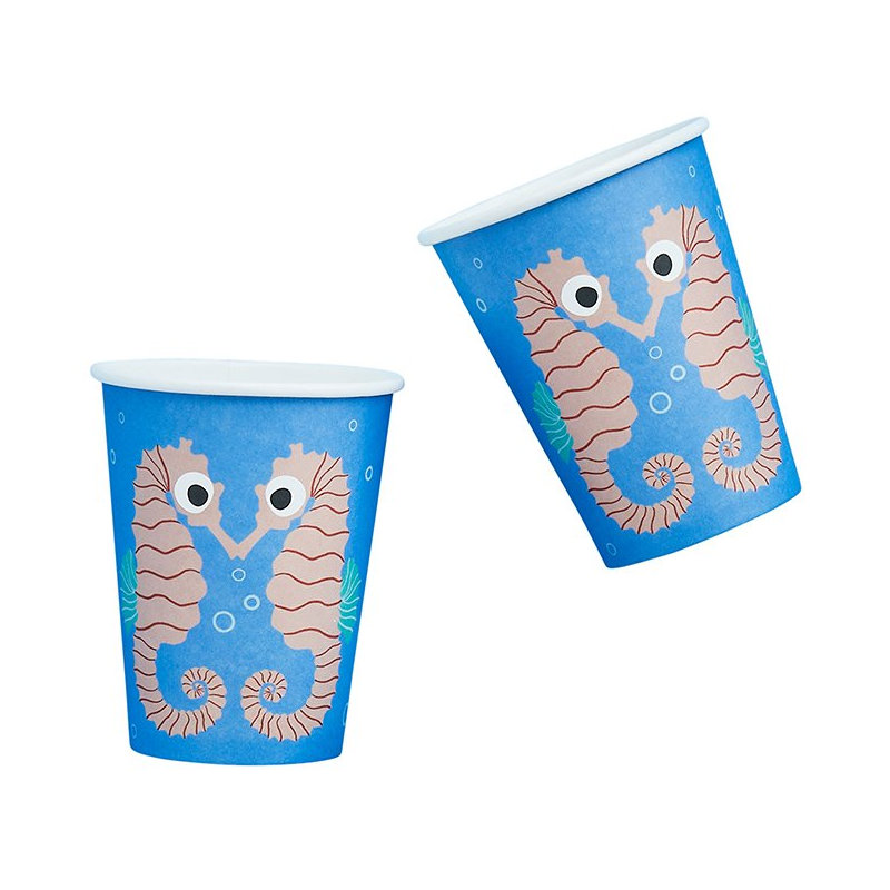 Partybecher Seepferdchen, 8 Stk.