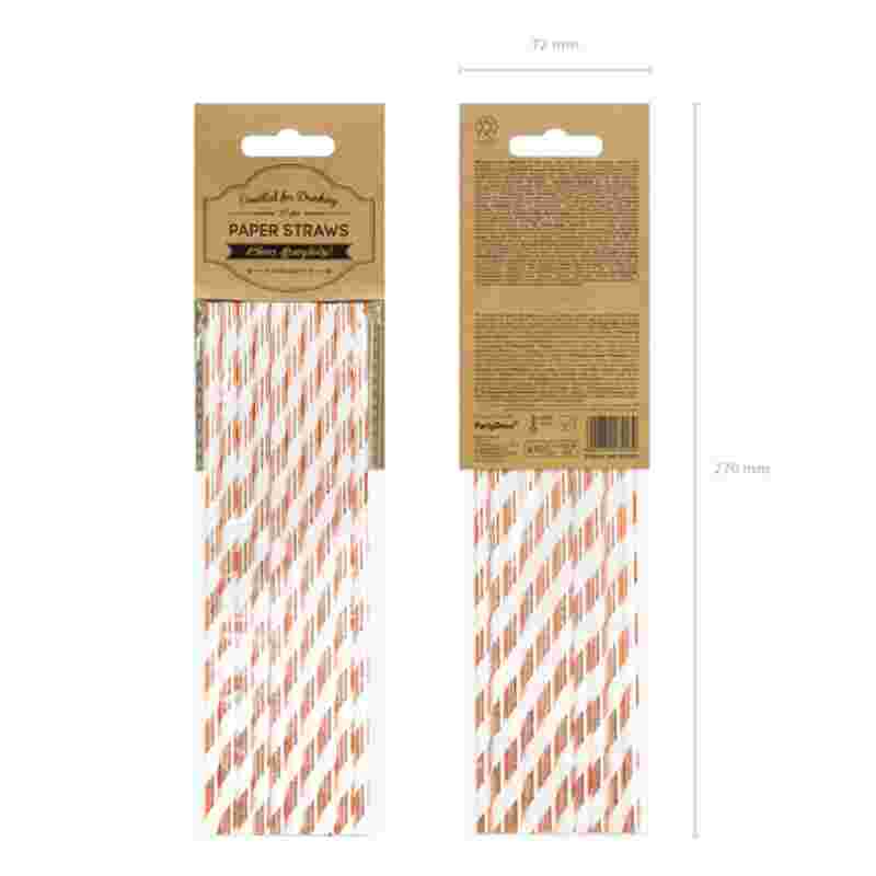Kindergeburtstag-Papiertrinkhalme_Rosegold_gestreift_10_Stk_2
