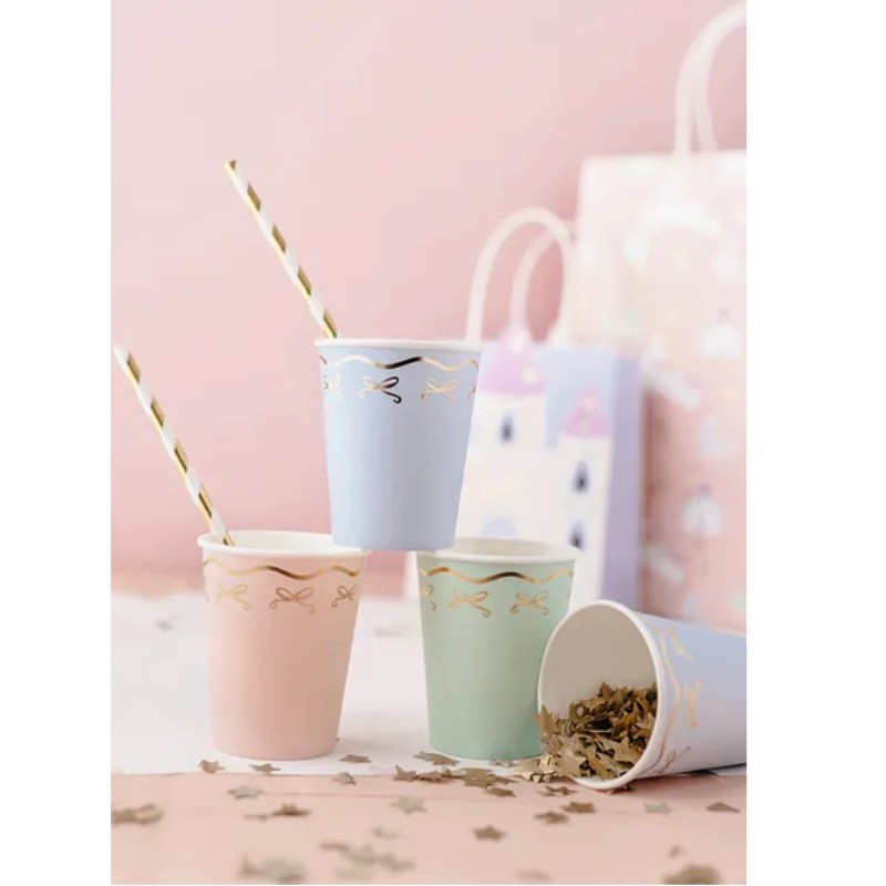Kindergeburtstag-Partybecher-Einhorn-farbig-2