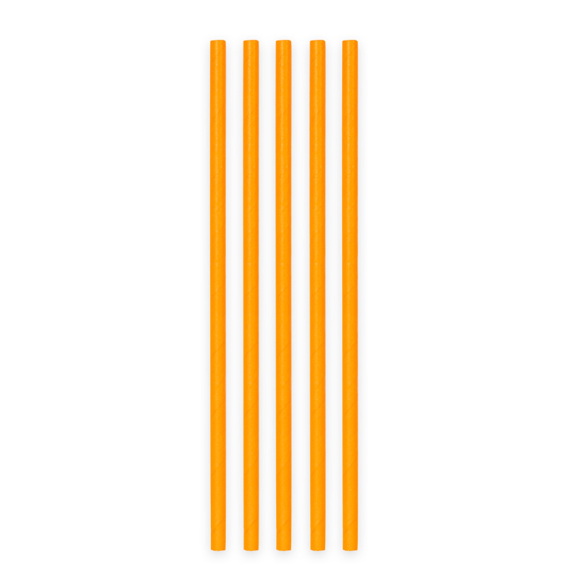 Pailles à boire orange, 20 pcs.