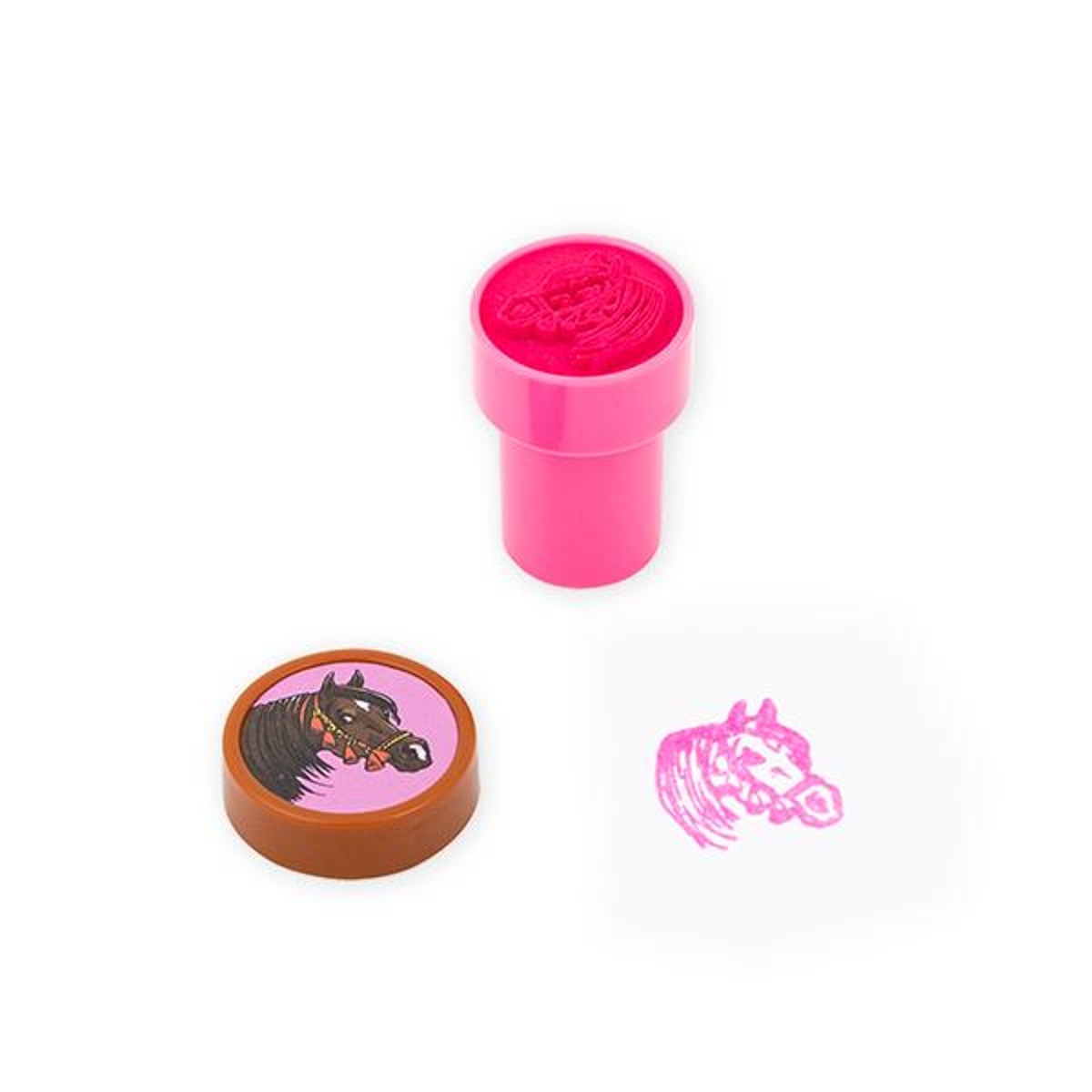 stempel, pink, stempelset, glücksbringer, reiterstempel