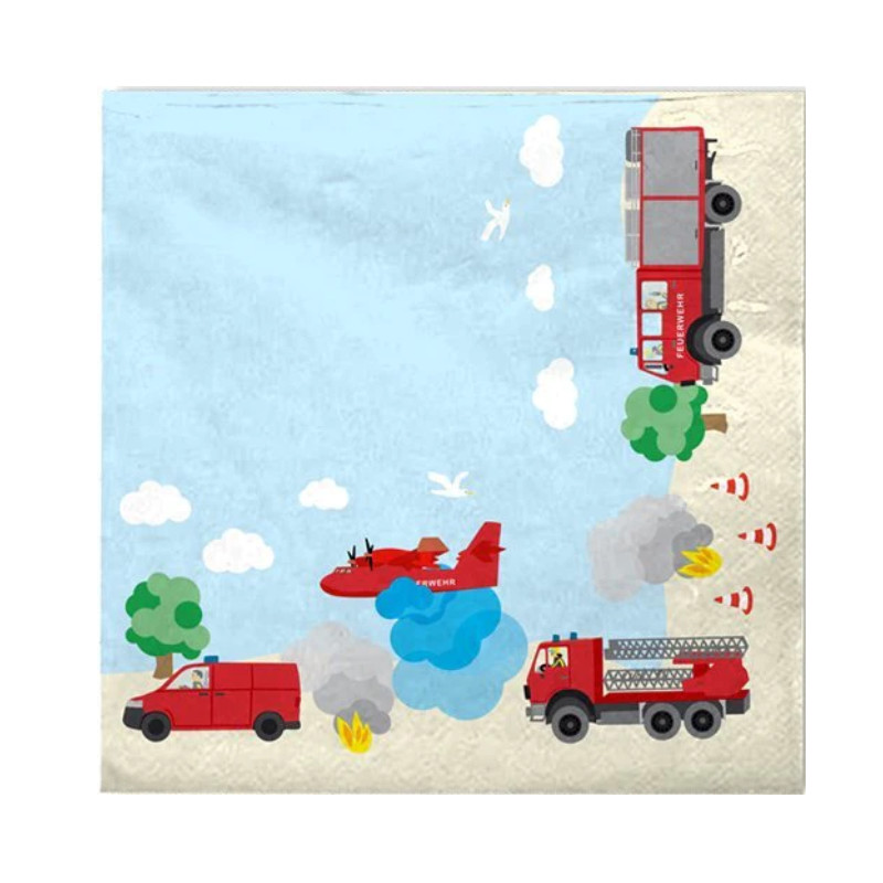 Kindergeburtstag-Servietten_Feuerwehr_20_Stk