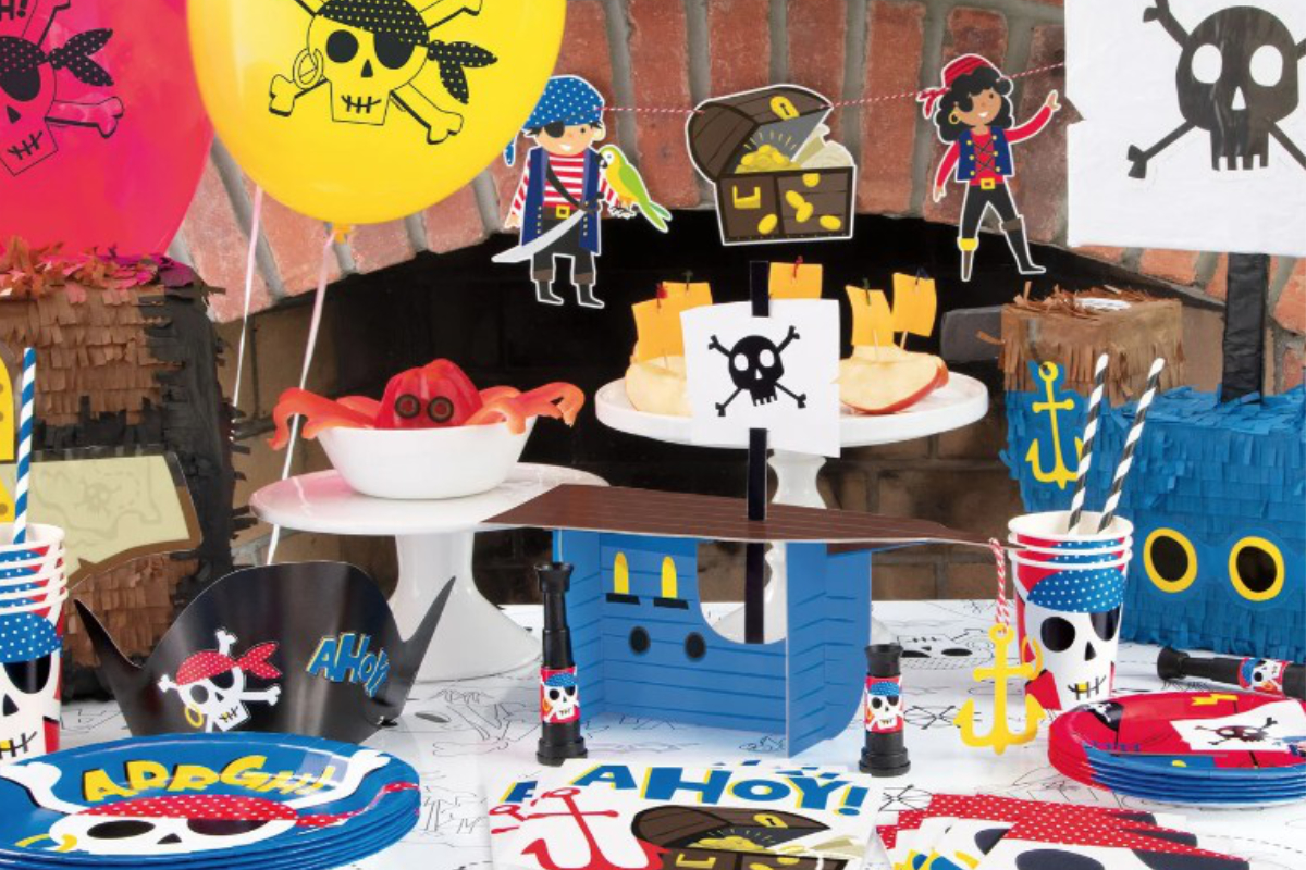 Pirat, Schädel, Ballon, Pappe, Kuchen