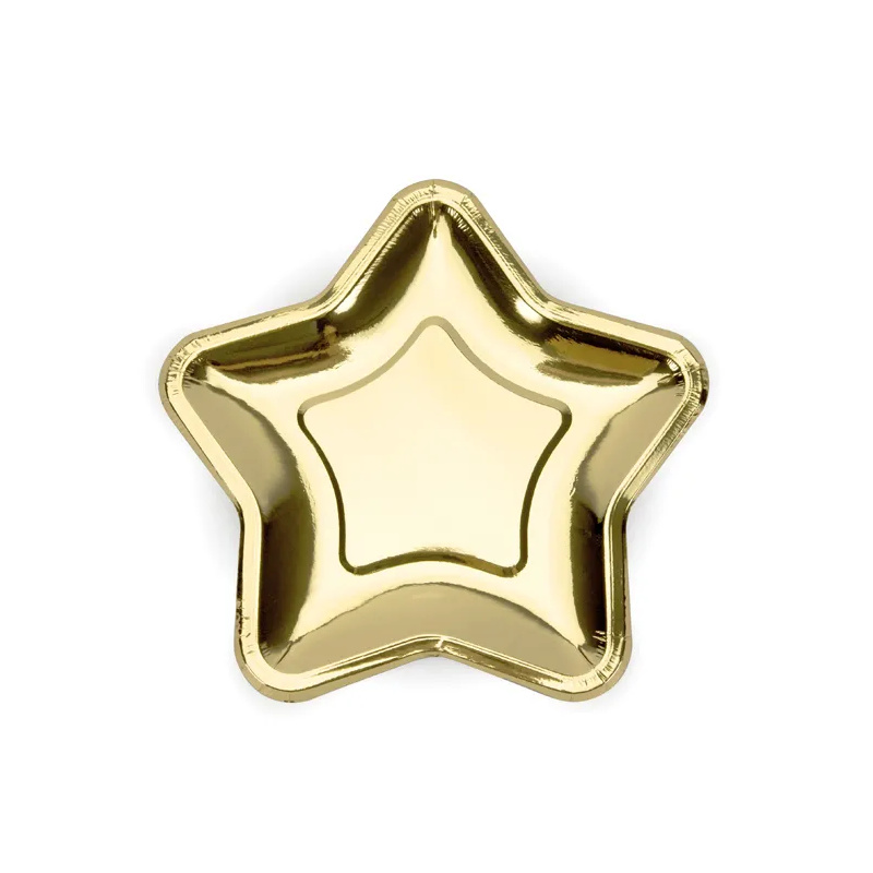 Kindergeburtstag-Teller-Stern-Gold-1