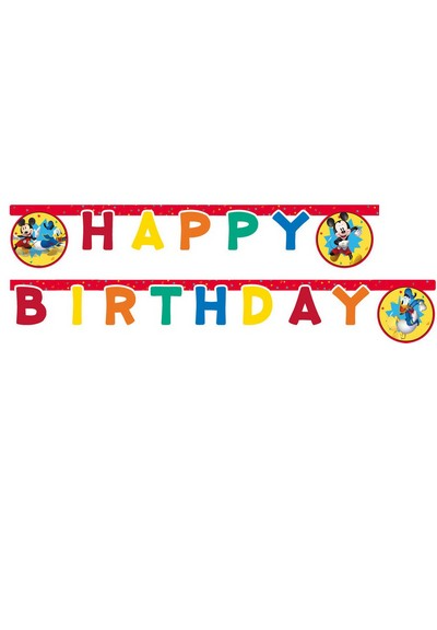 Guirlande Happy Birthday Mickey Mouse 